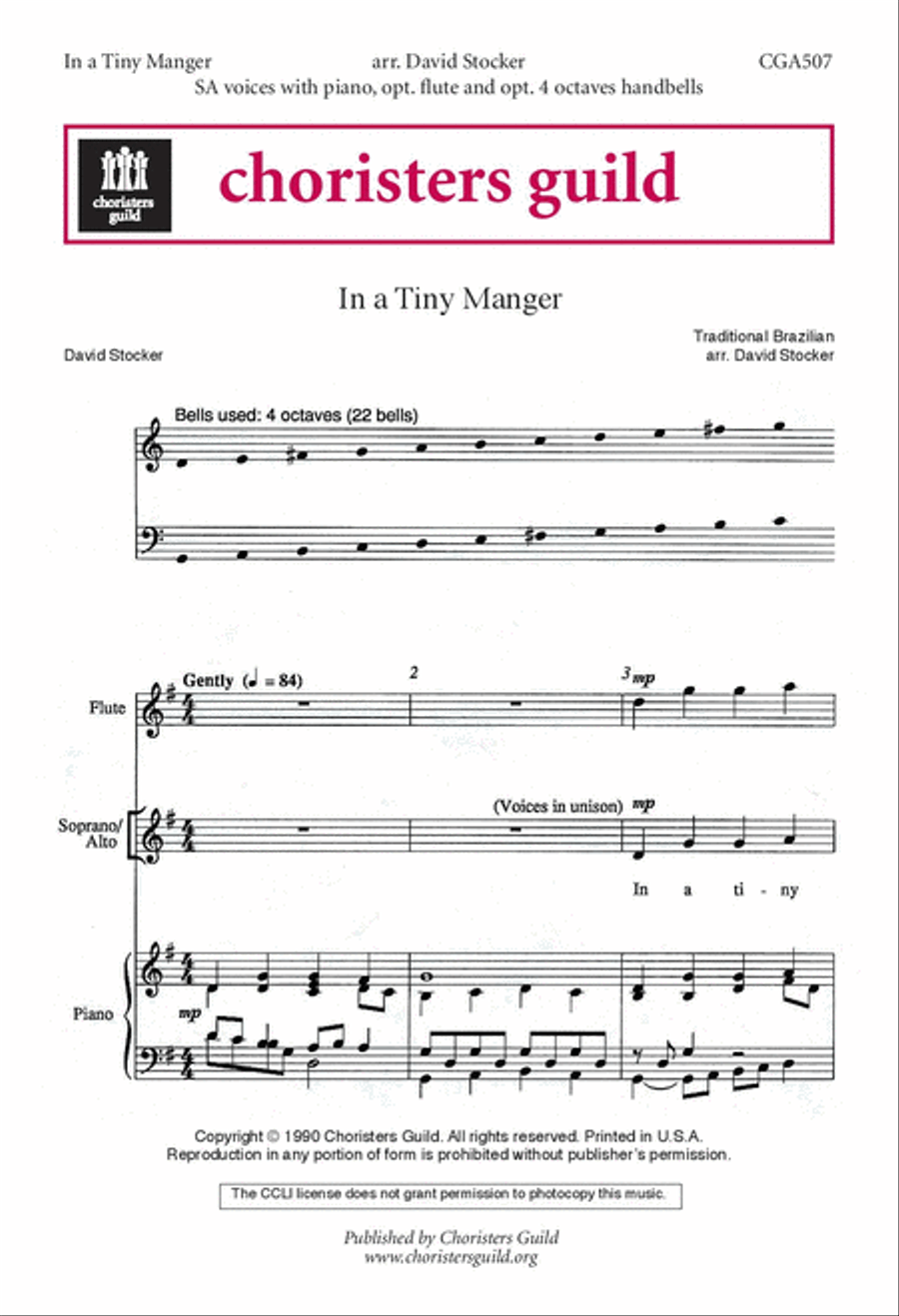 In a Tiny Manger In a Tiny Manger 2-Part scores gallery preview page 1