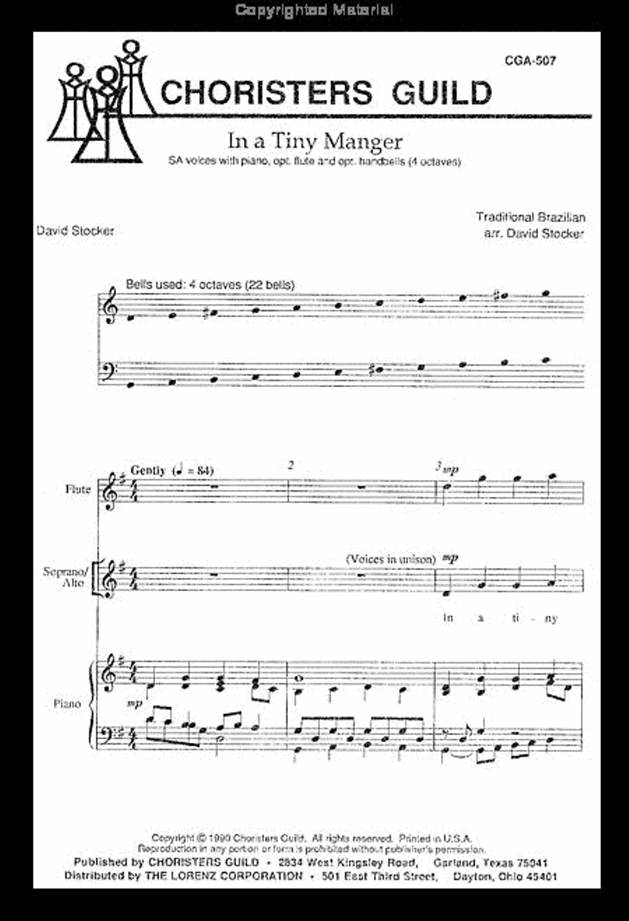 In a Tiny Manger In a Tiny Manger 2-Part scores gallery preview page 2
