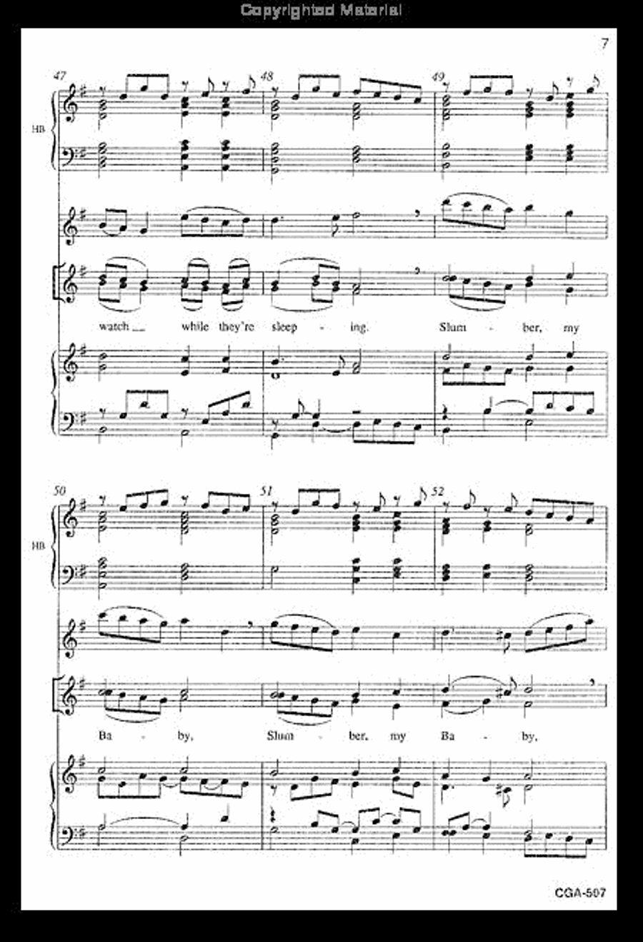 In a Tiny Manger In a Tiny Manger 2-Part scores gallery preview page 8