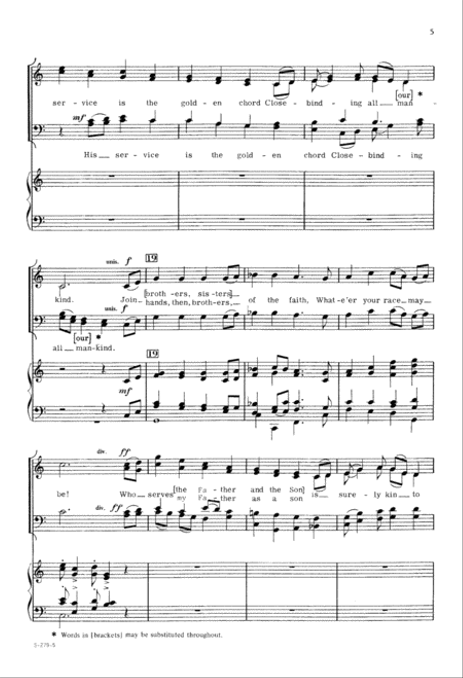 In Christ, There is no East or West 4-Part scores gallery preview page 6