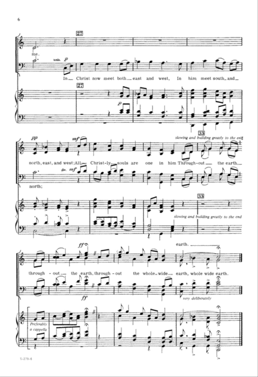 In Christ, There is no East or West 4-Part scores gallery preview page 7