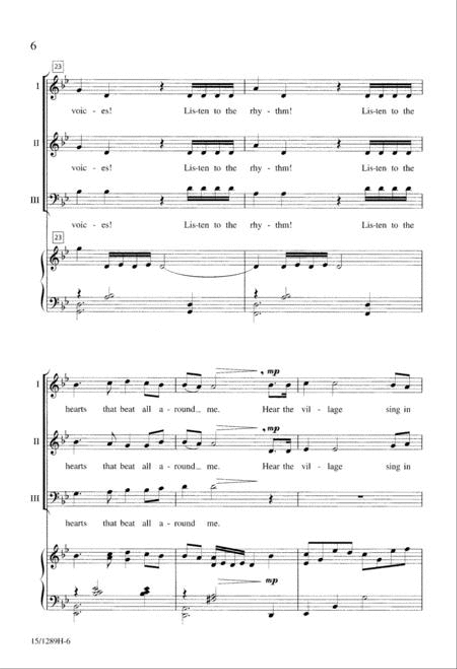 It Takes a Village to Raise a Child 3-Part scores gallery preview page 6