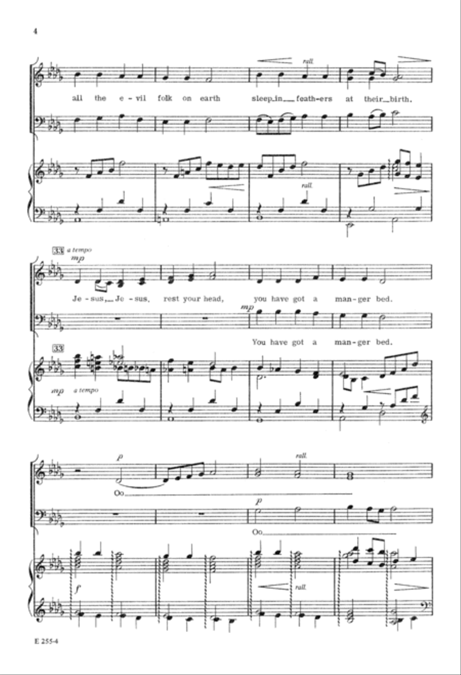 Jesus, Jesus, Rest Your Head 3-Part scores gallery preview page 5