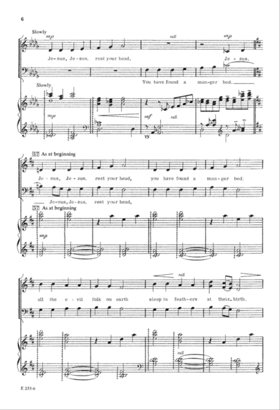 Jesus, Jesus, Rest Your Head 3-Part scores gallery preview page 7