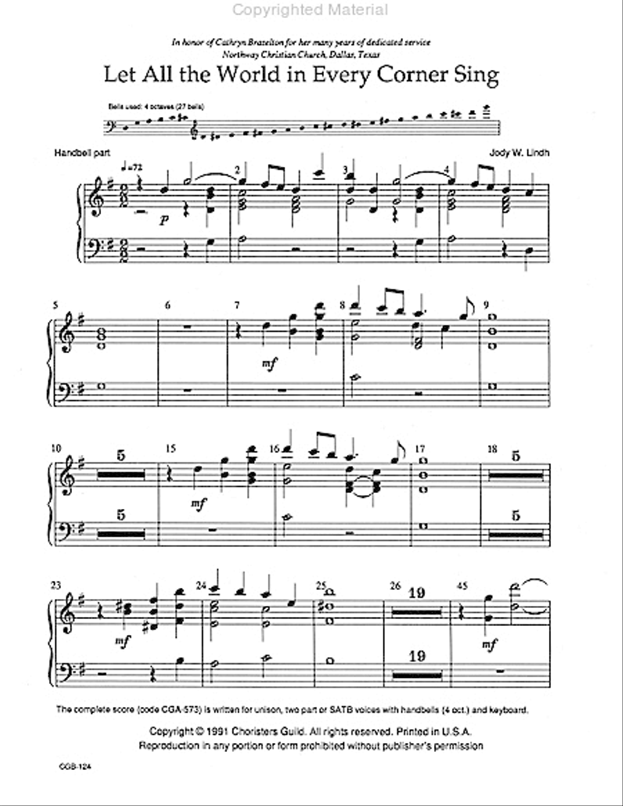 Let All the World in Every Corner Sing - HB Part 4-Octaves scores gallery preview page 2