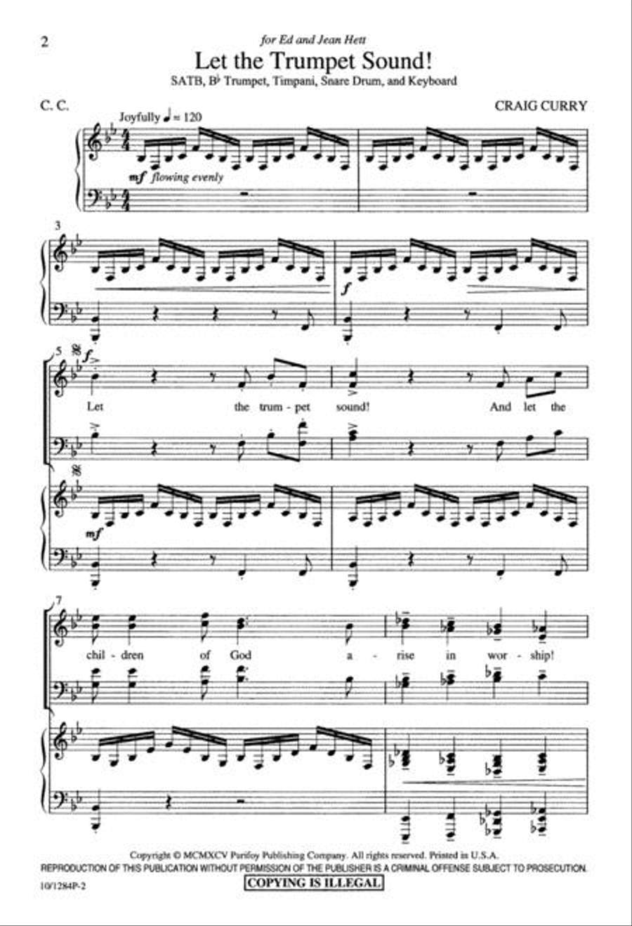 Let the Trumpet Sound 4-Part scores gallery preview page 2