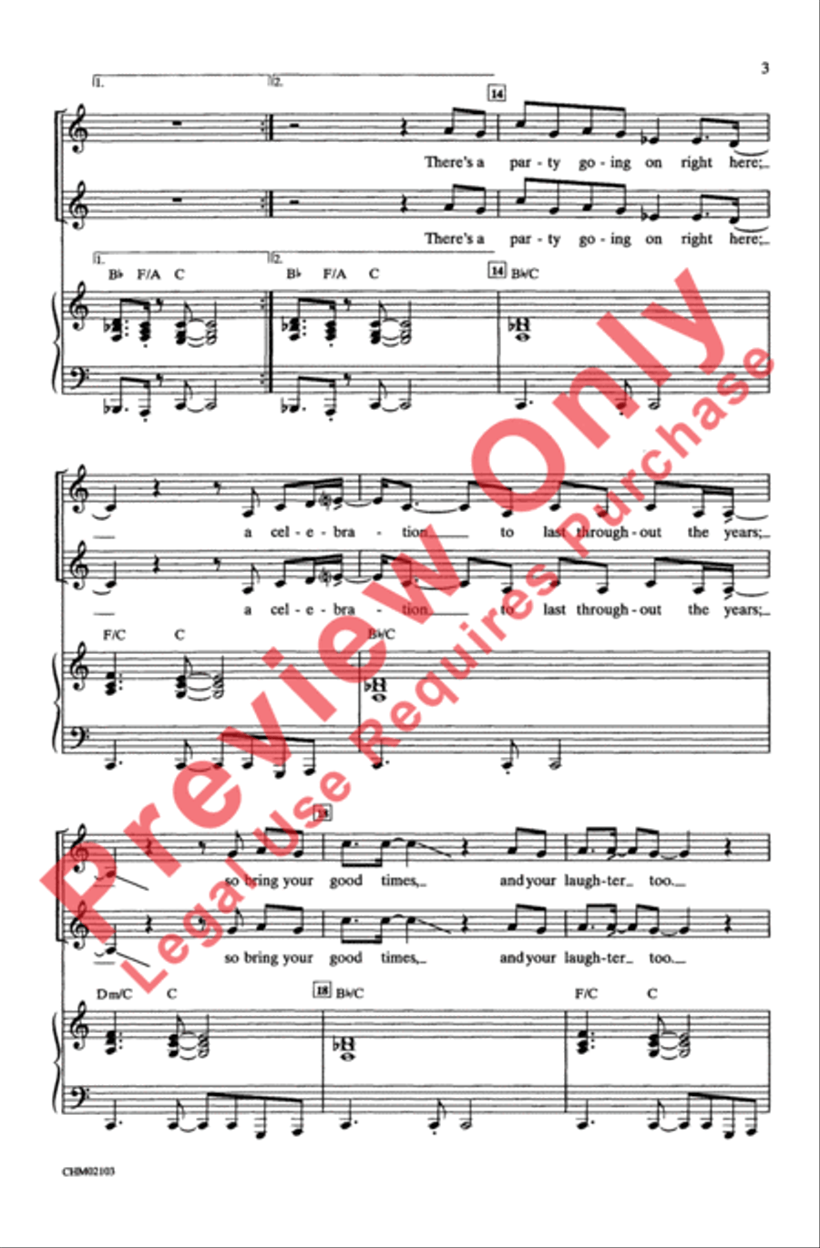 Celebration Celebration Women's Choir scores gallery preview page 3