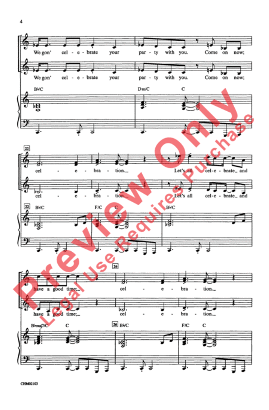 Celebration Celebration Women's Choir scores gallery preview page 4