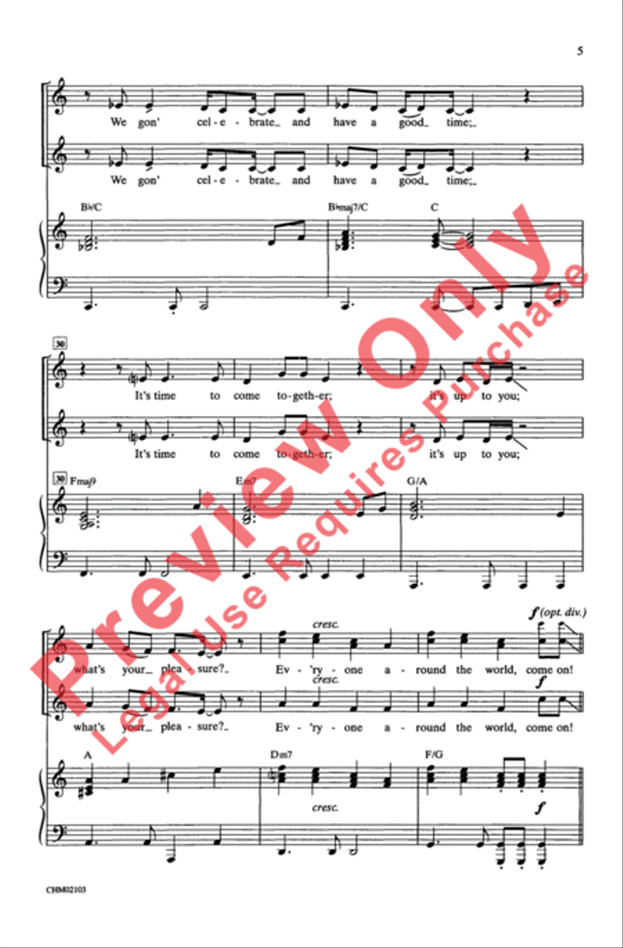 Celebration Celebration Women's Choir scores gallery preview page 5