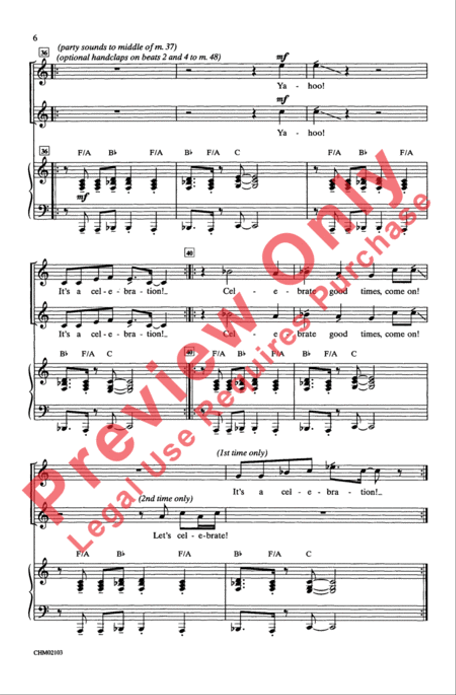 Celebration Celebration Women's Choir scores gallery preview page 6