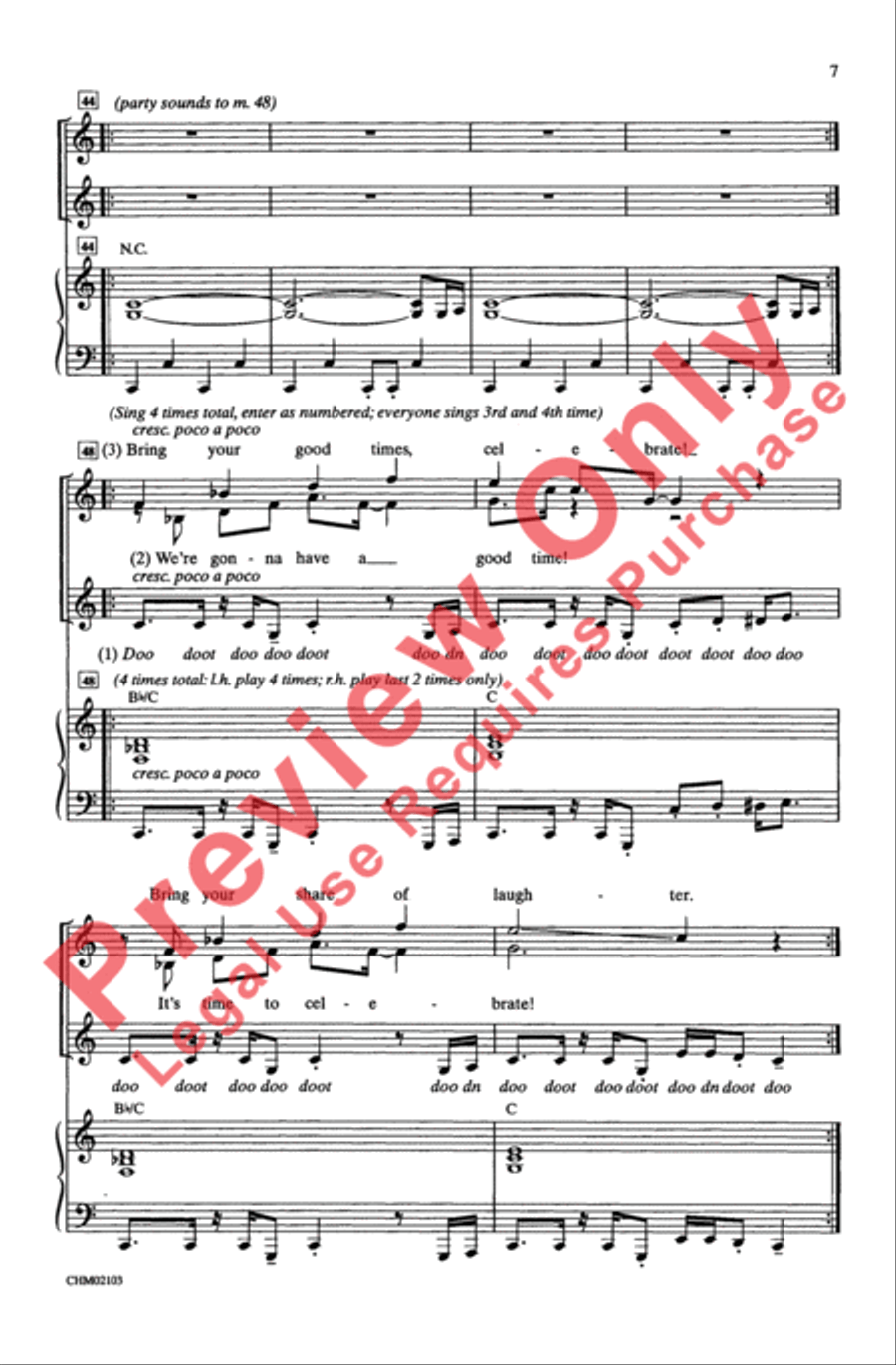 Celebration Celebration Women's Choir scores gallery preview page 7