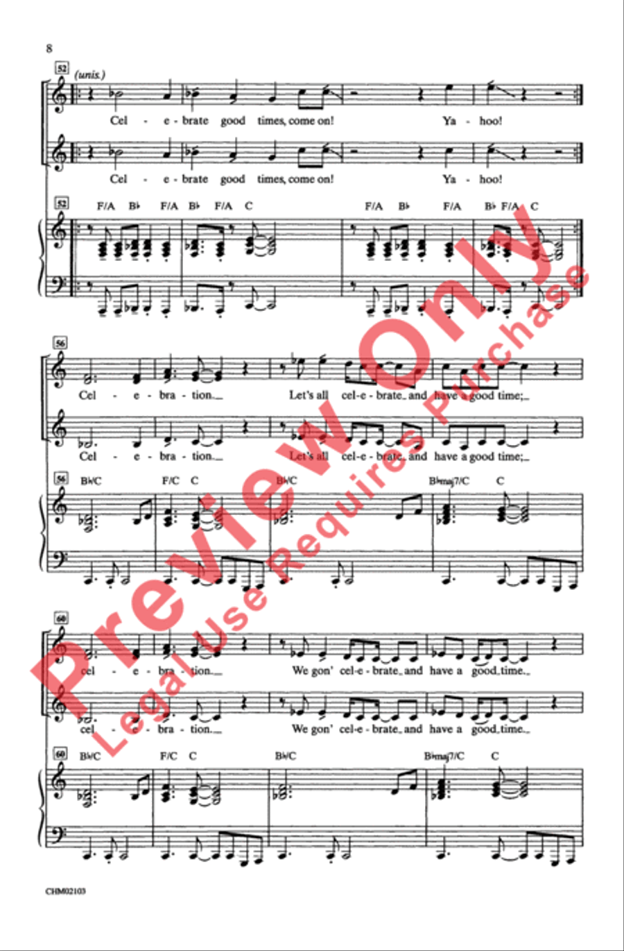 Celebration Celebration Women's Choir scores gallery preview page 8