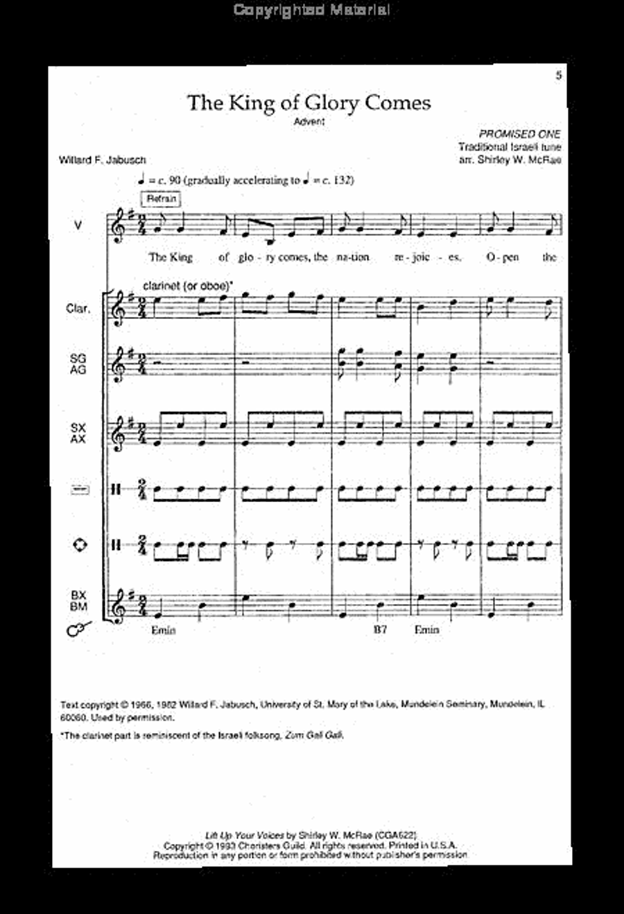 Lift Up Your Voices Unison Choir scores gallery preview page 4
