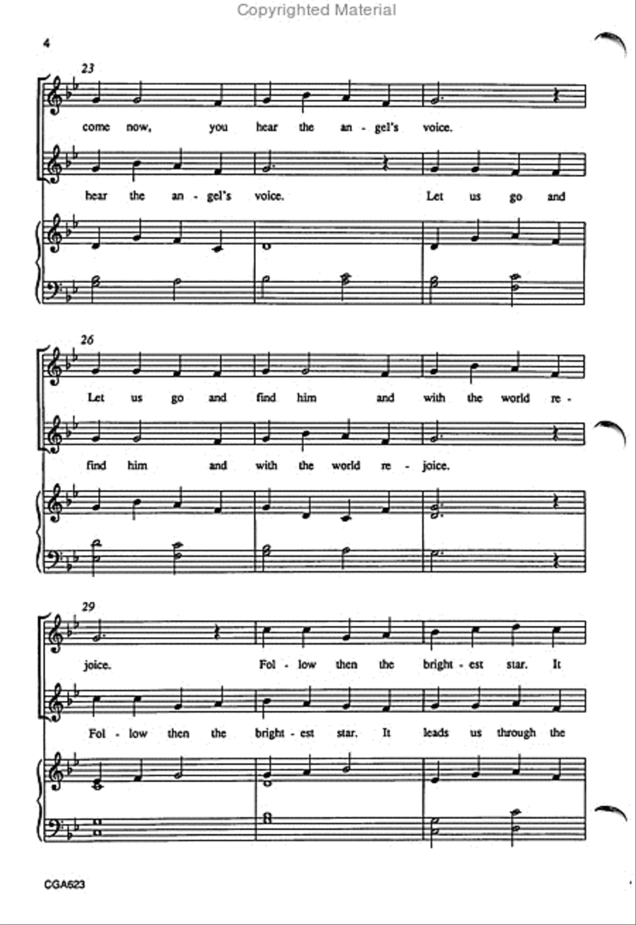 Listen, Shepherds, Listen 2-Part scores gallery preview page 4