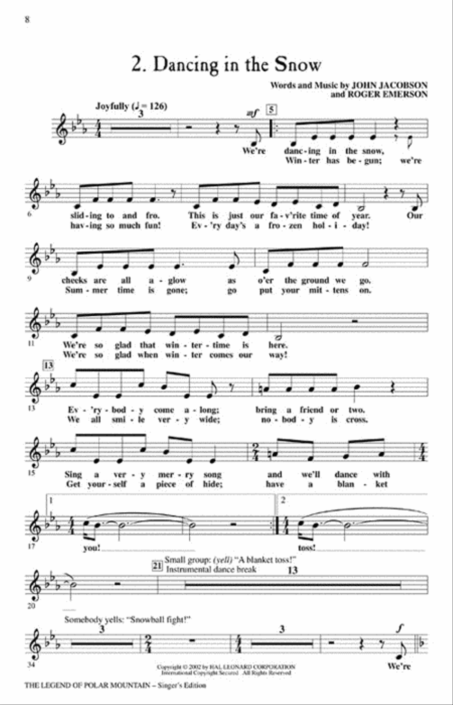The Legend of Polar Mountain - Preview CD (CD only) Choir scores gallery preview page 2
