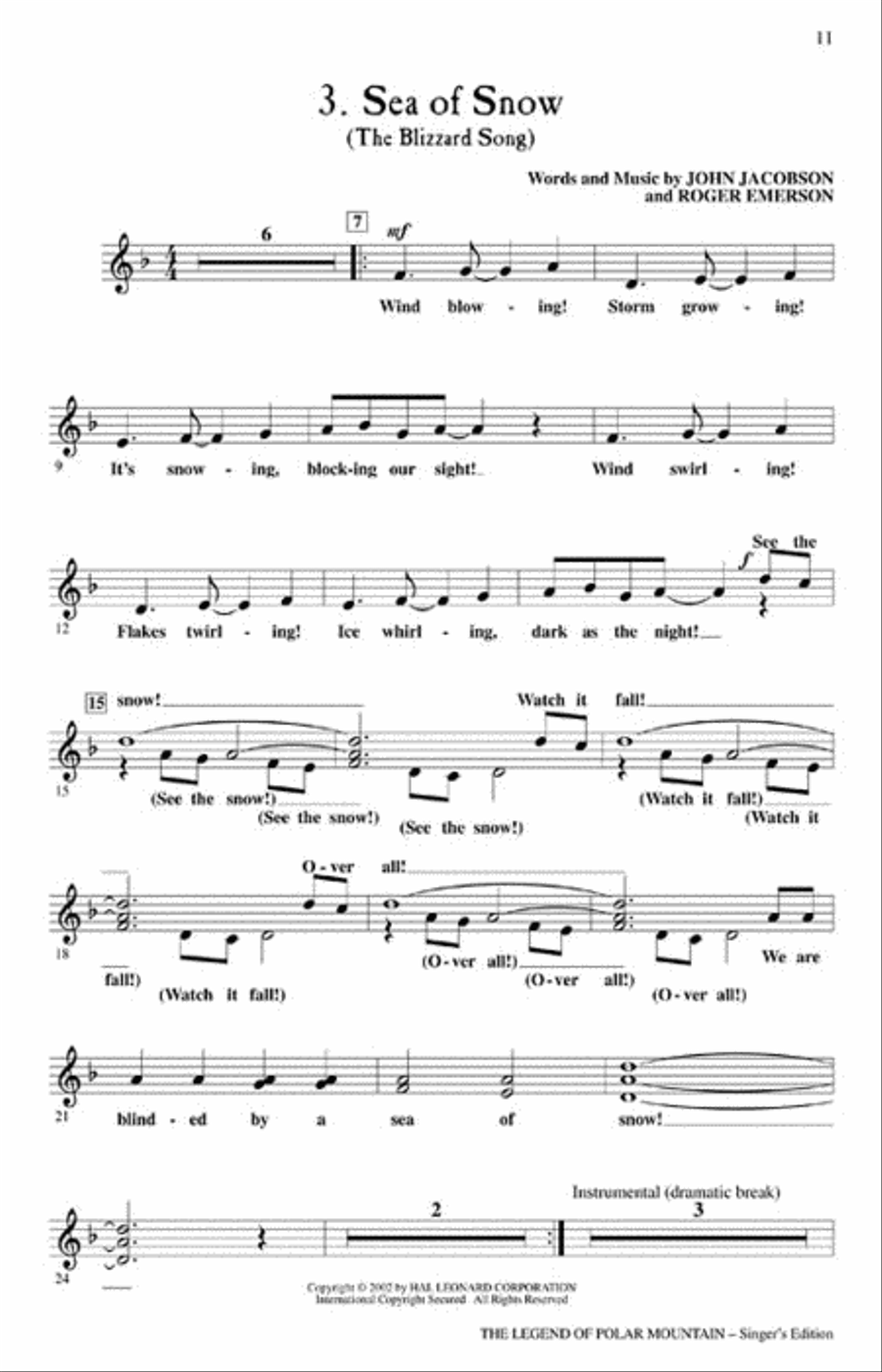 The Legend of Polar Mountain - Preview CD (CD only) Choir scores gallery preview page 3