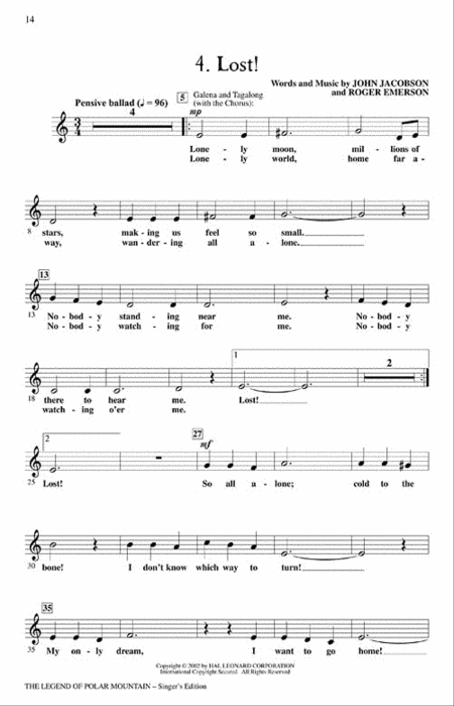 The Legend of Polar Mountain - Preview CD (CD only) Choir scores gallery preview page 4