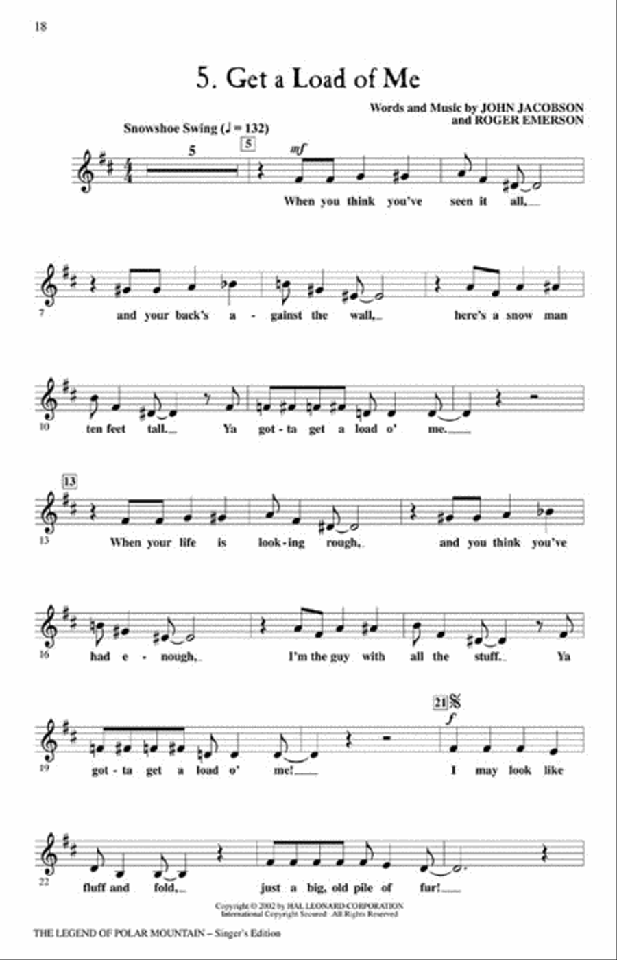 The Legend of Polar Mountain - Preview CD (CD only) Choir scores gallery preview page 5