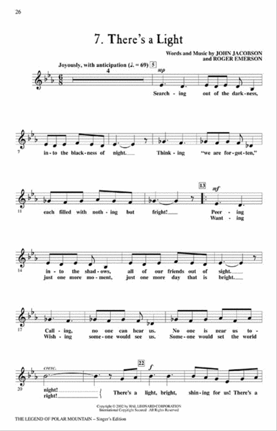 The Legend of Polar Mountain - Preview CD (CD only) Choir scores gallery preview page 7