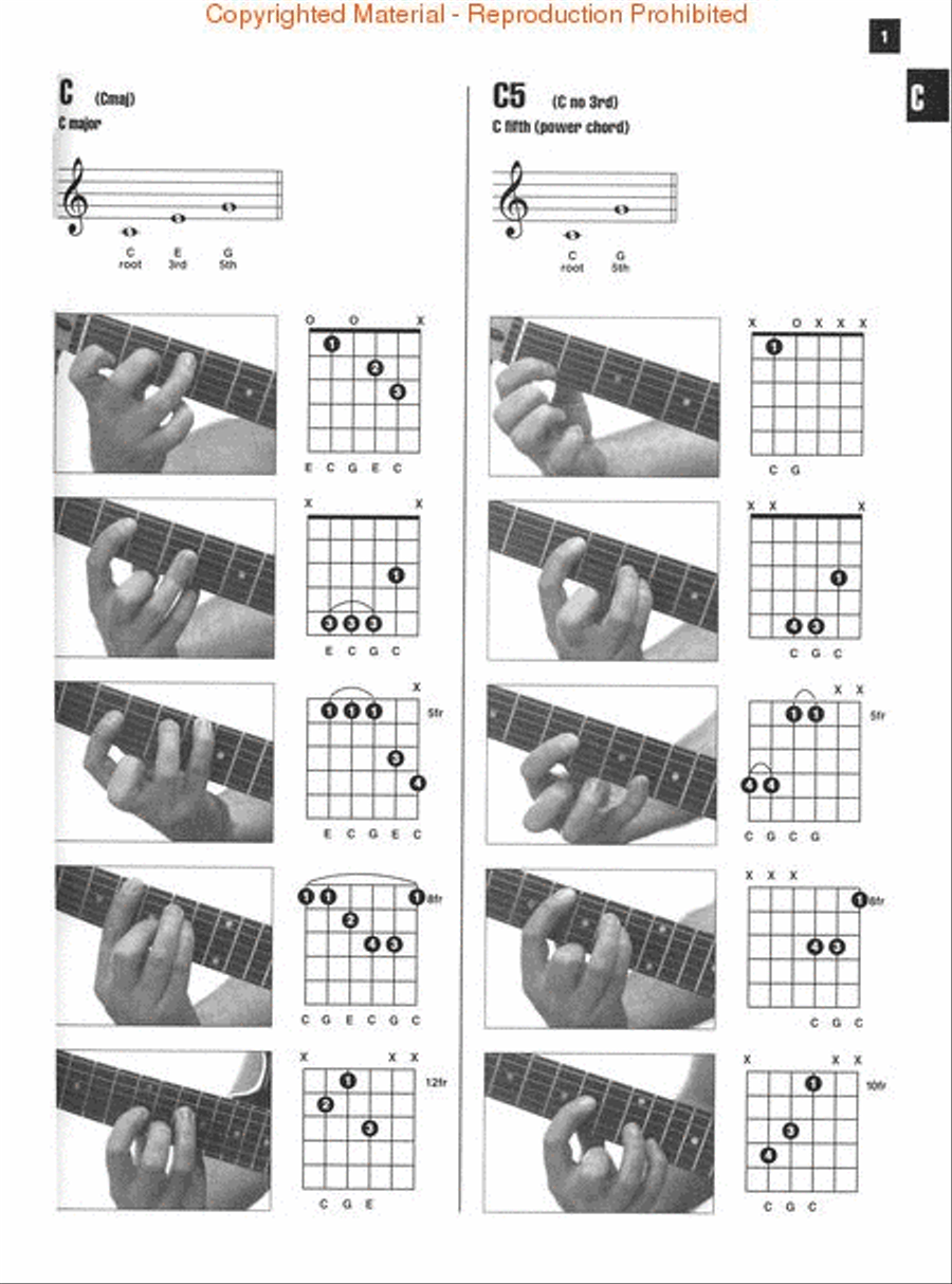 Picture Chord Encyclopedia for Left-Handed Guitarists Guitar scores gallery preview page 3