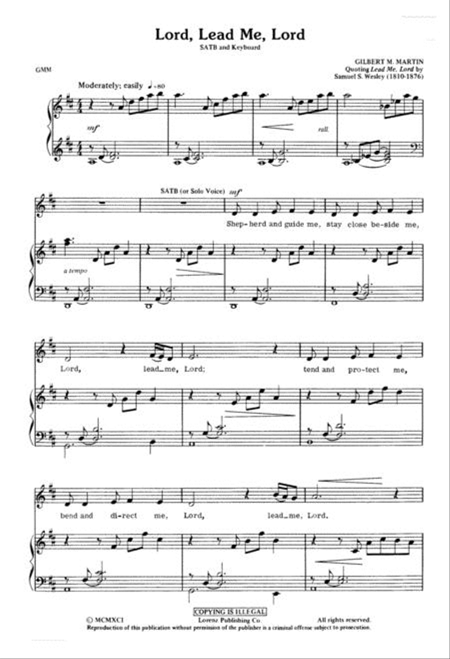 Lord, Lead Me, Lord 4-Part scores gallery preview page 3