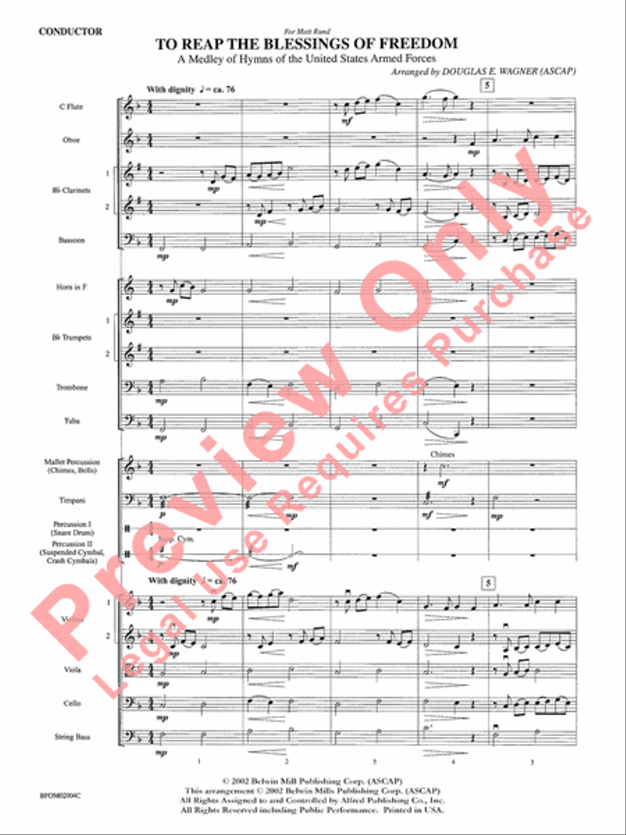 To Reap the Blessings of Freedom Full Orchestra scores gallery preview page 3