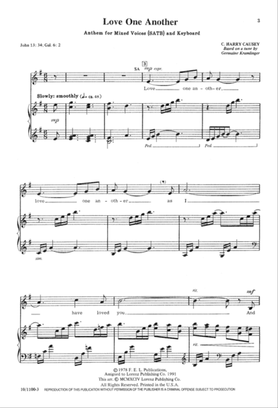 Love One Another Love One Another 4-Part scores gallery preview page 4