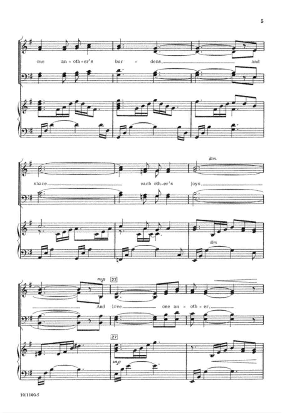Love One Another Love One Another 4-Part scores gallery preview page 6
