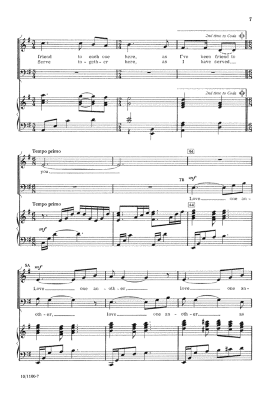 Love One Another Love One Another 4-Part scores gallery preview page 8