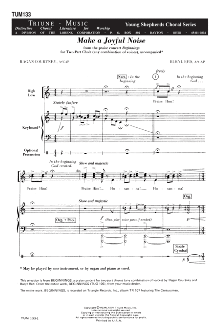 Make a Joyful Noise Make a Joyful Noise 2-Part scores gallery preview page 2