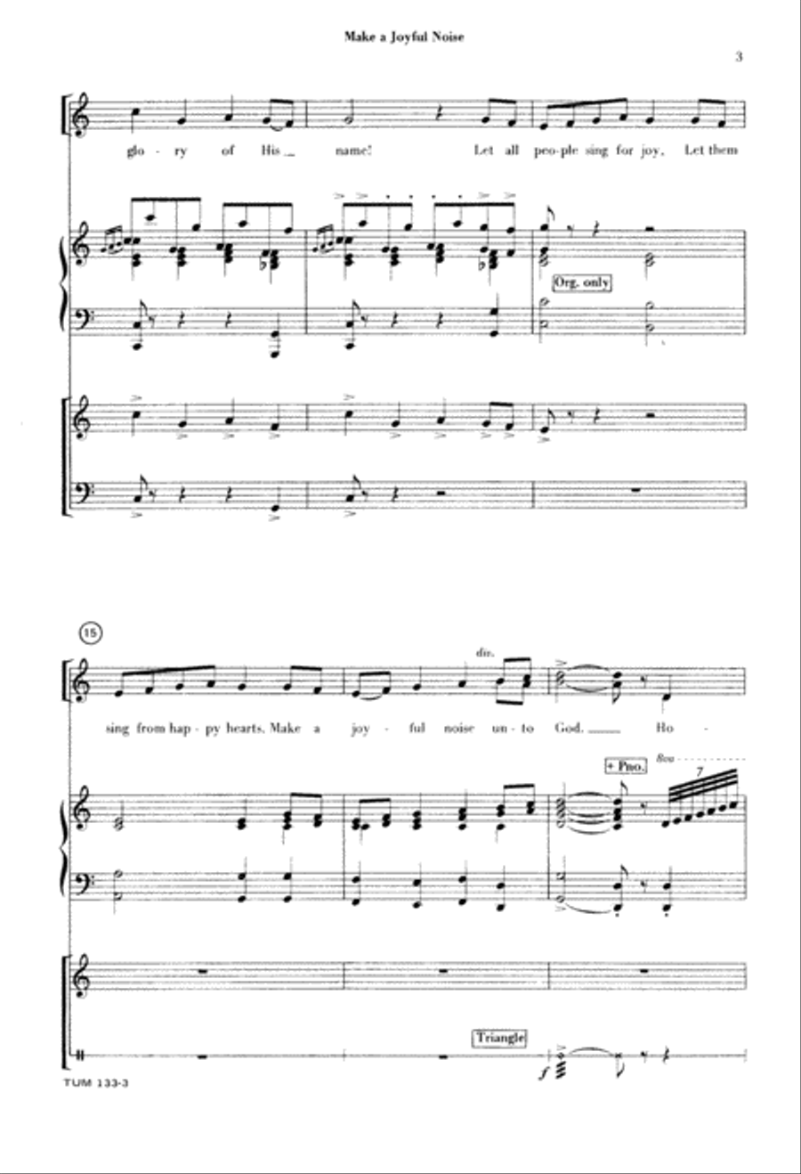 Make a Joyful Noise Make a Joyful Noise 2-Part scores gallery preview page 4