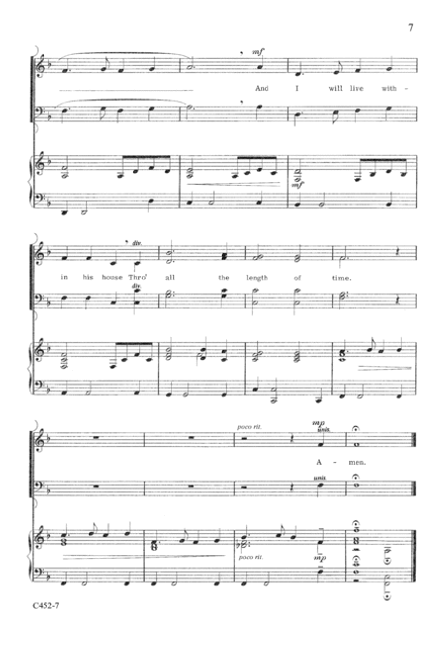 My Lord is Like a Shepherd 4-Part scores gallery preview page 8