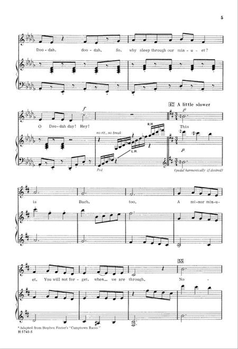 The Not So Boring Minuet The Not So Boring Minuet Unison Choir scores gallery preview page 5