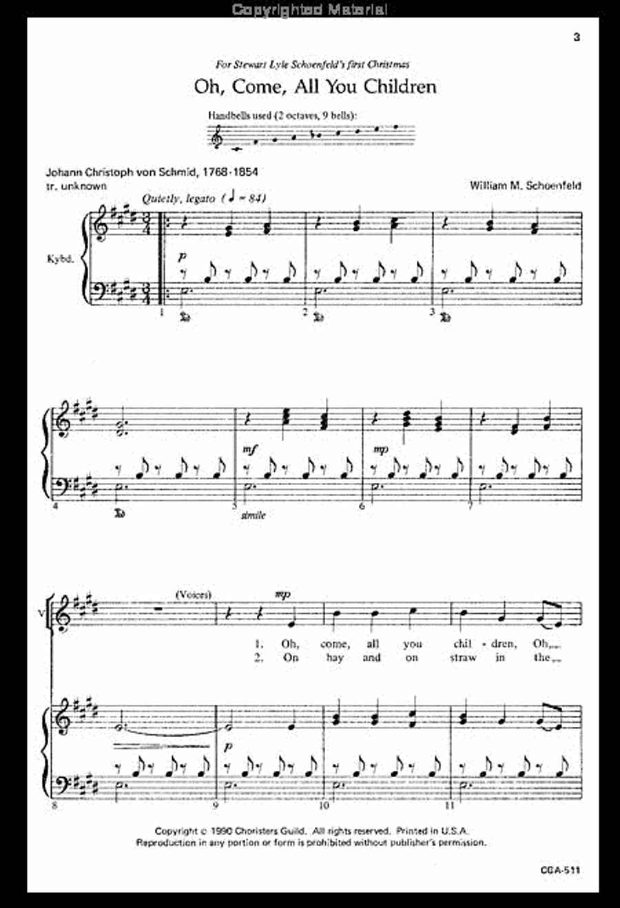 Oh Come, All You Children Unison Choir scores gallery preview page 2