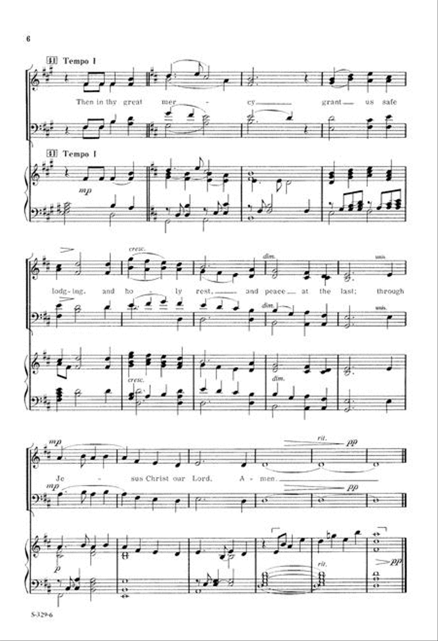 O Lord, Support Us All the Day Long 4-Part scores gallery preview page 6