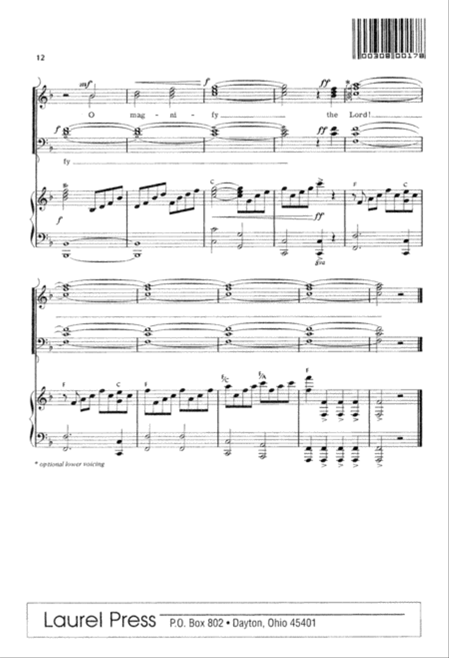 O Magnify the Lord O Magnify the Lord 4-Part scores gallery preview page 13