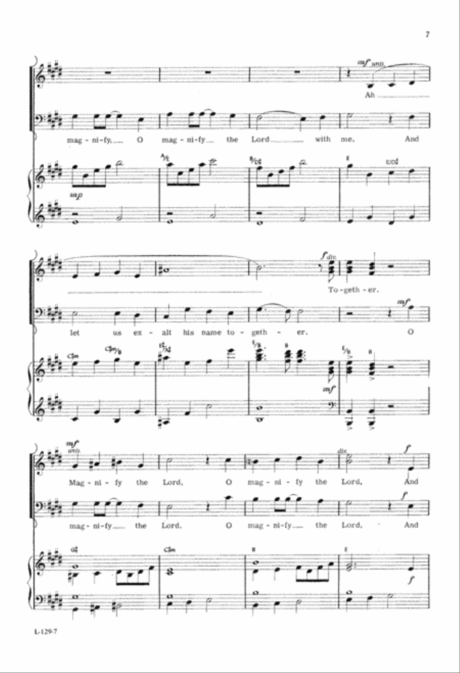 O Magnify the Lord O Magnify the Lord 4-Part scores gallery preview page 8