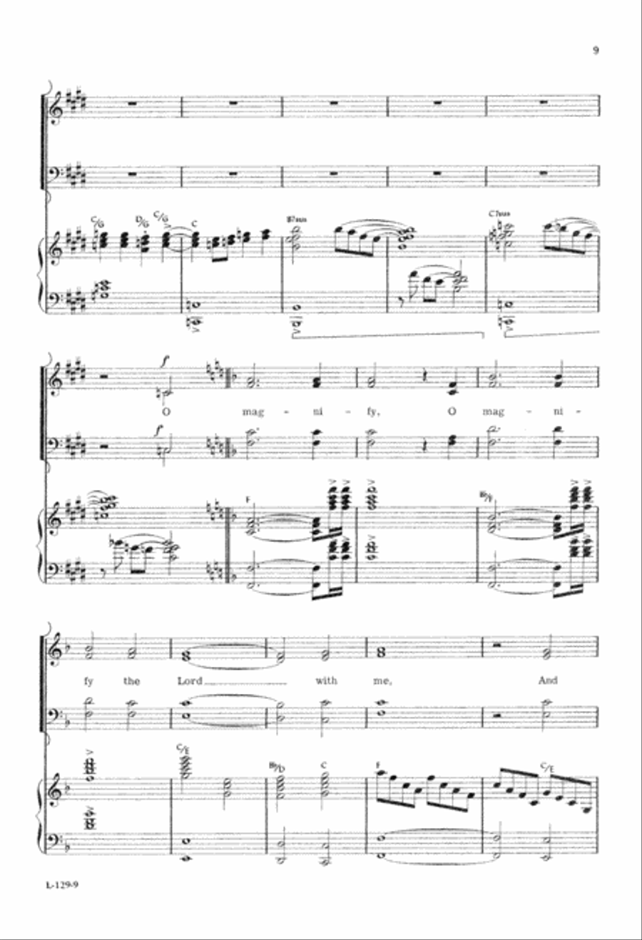 O Magnify the Lord O Magnify the Lord 4-Part scores gallery preview page 10