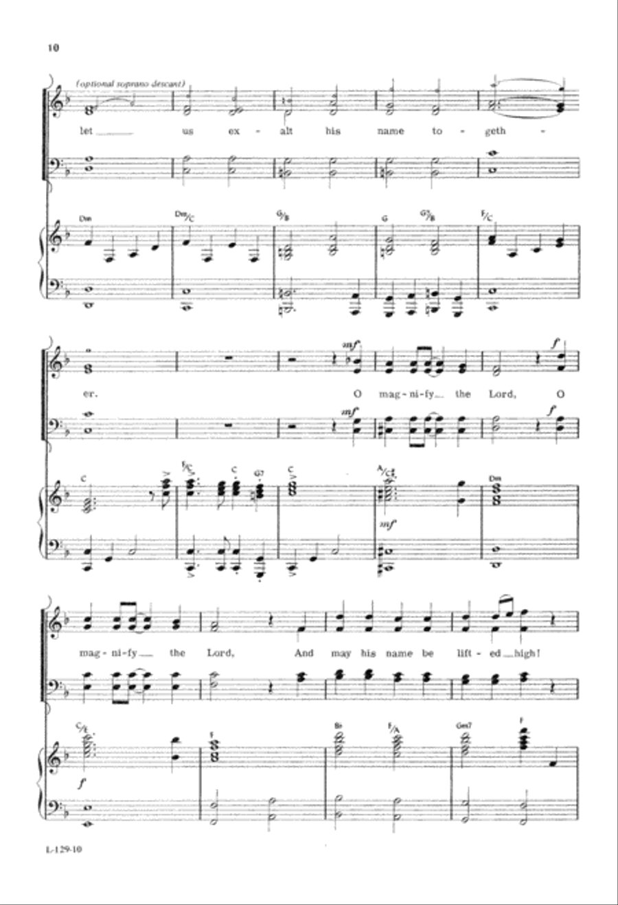 O Magnify the Lord O Magnify the Lord 4-Part scores gallery preview page 11