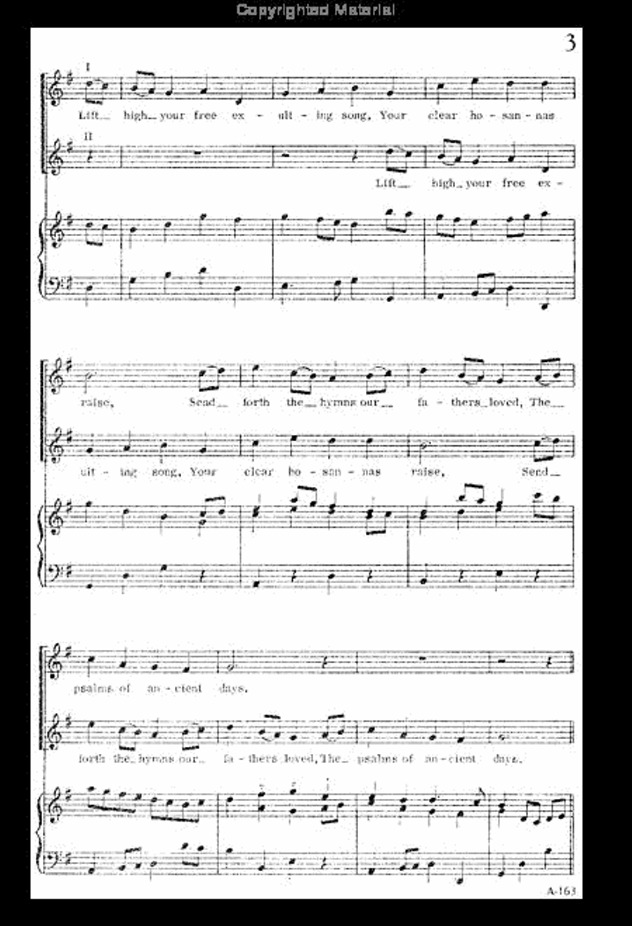 O Praise the Lord Ye Children 3-Part scores gallery preview page 3
