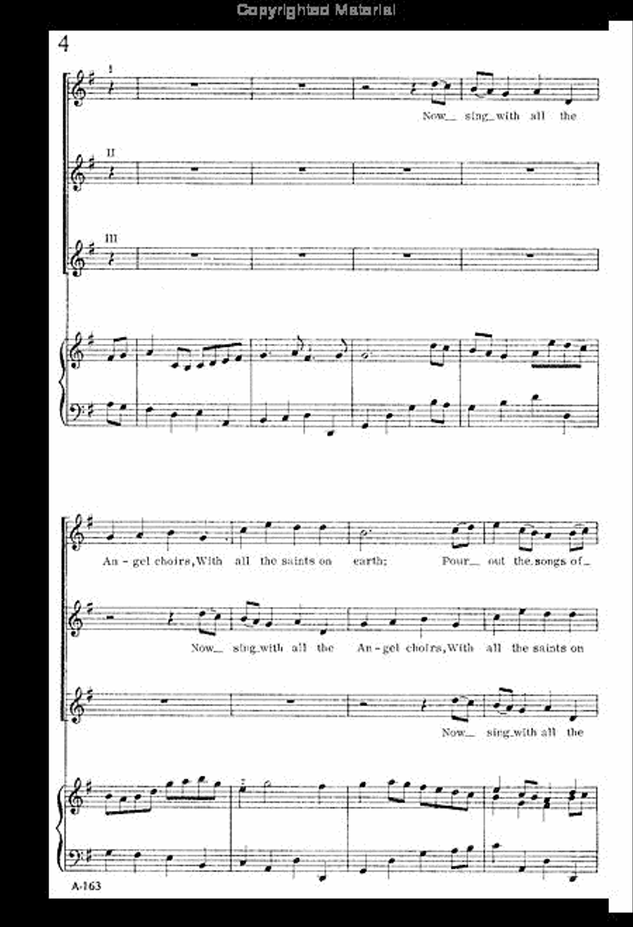 O Praise the Lord Ye Children 3-Part scores gallery preview page 4