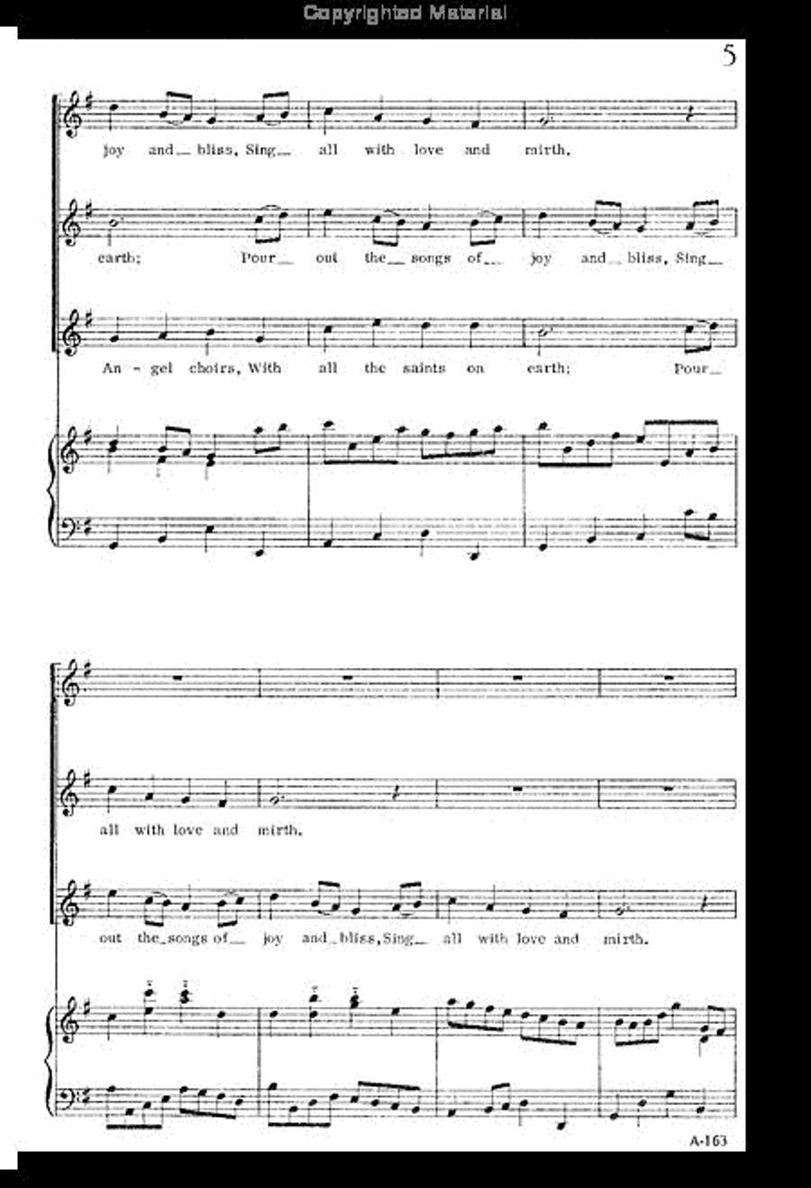 O Praise the Lord Ye Children 3-Part scores gallery preview page 5