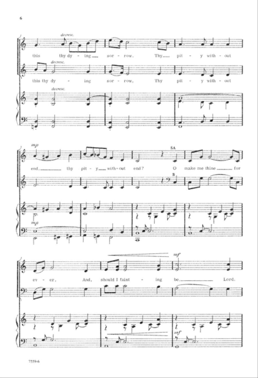 O Sacred Head, Now Wounded 3-Part scores gallery preview page 7