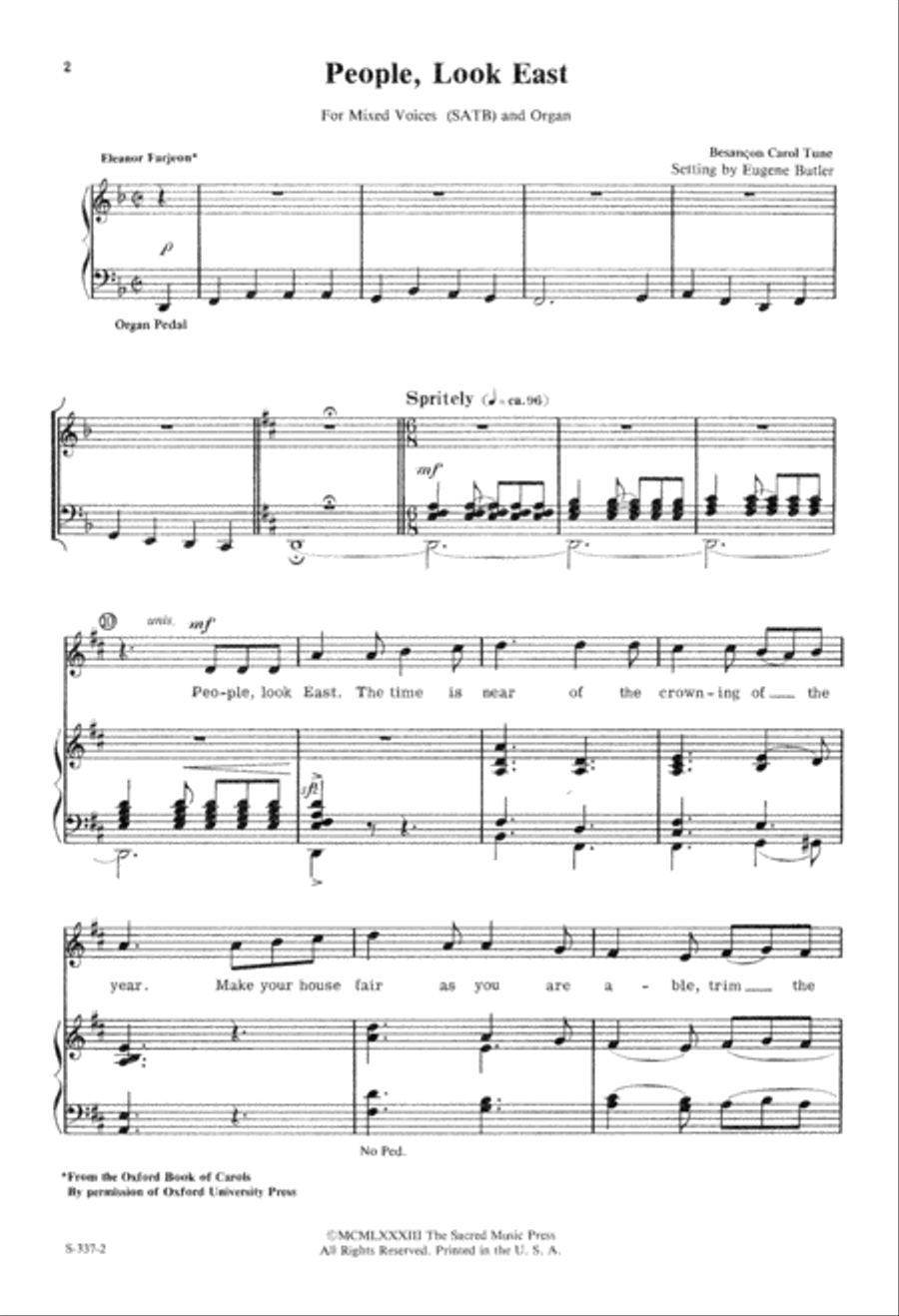 People, Look East People, Look East 4-Part scores gallery preview page 3