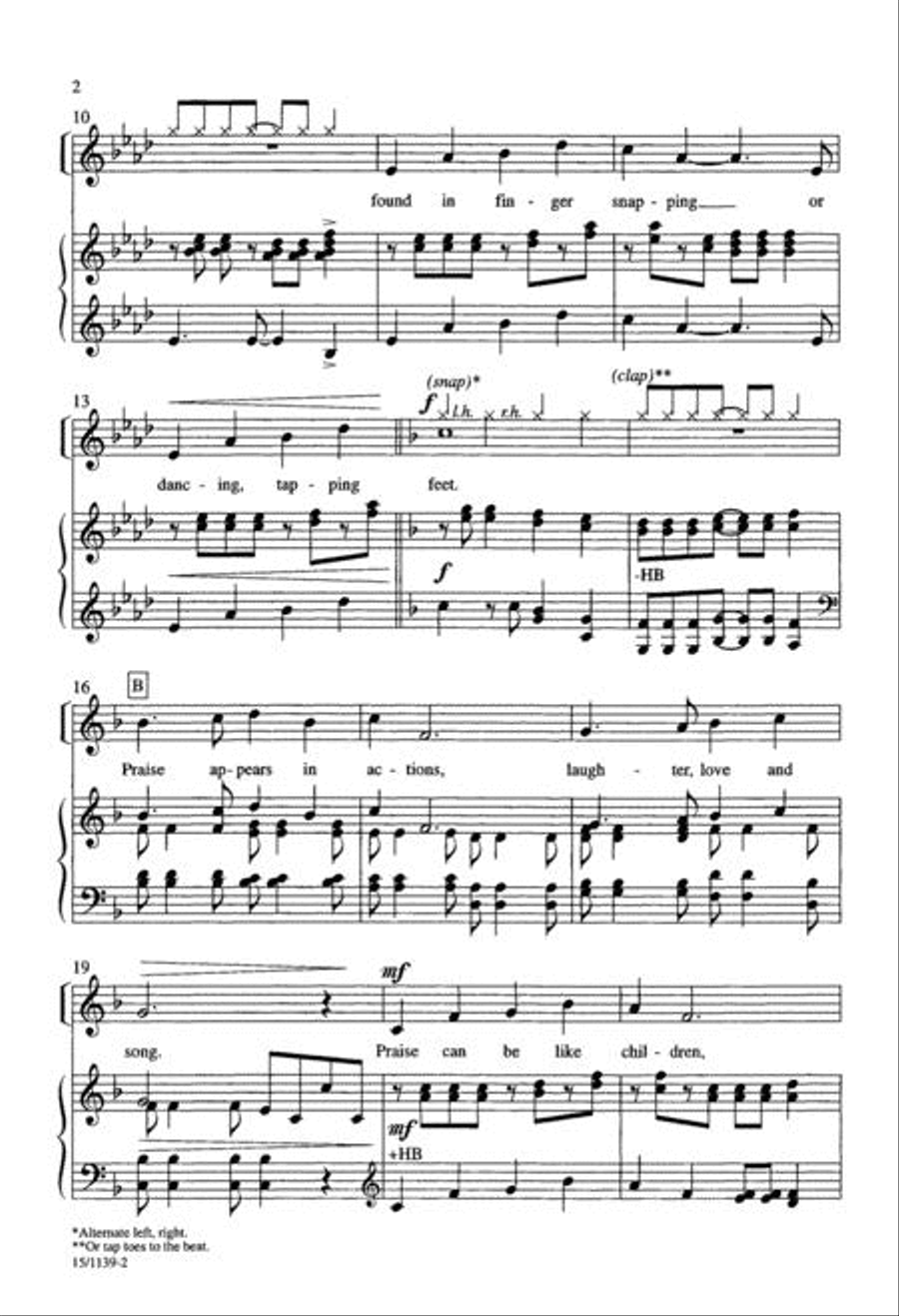 Praise Can Be Like Children 2-Part scores gallery preview page 2
