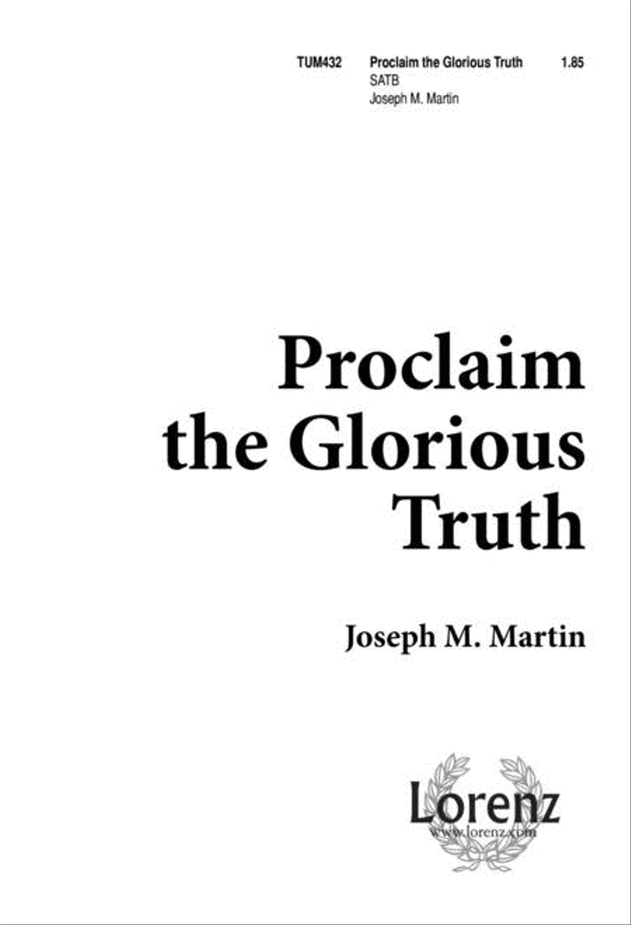 Proclaim the Glorious Truth 4-Part scores gallery preview page 1