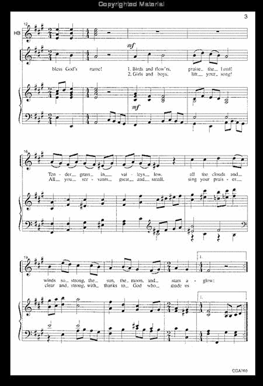 Psalm of Joy Unison Choir scores gallery preview page 3