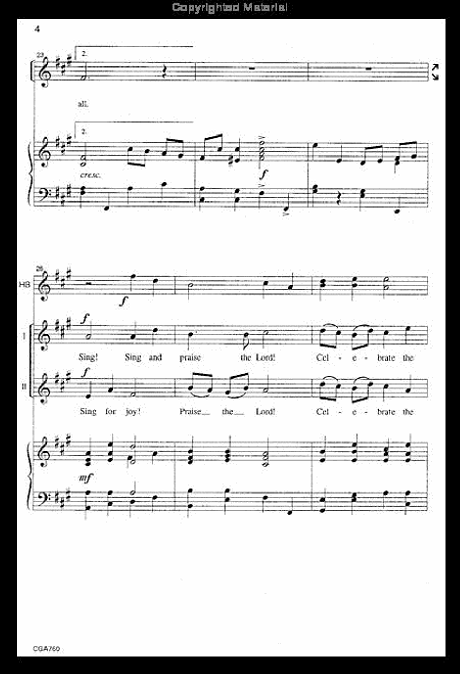 Psalm of Joy Unison Choir scores gallery preview page 4