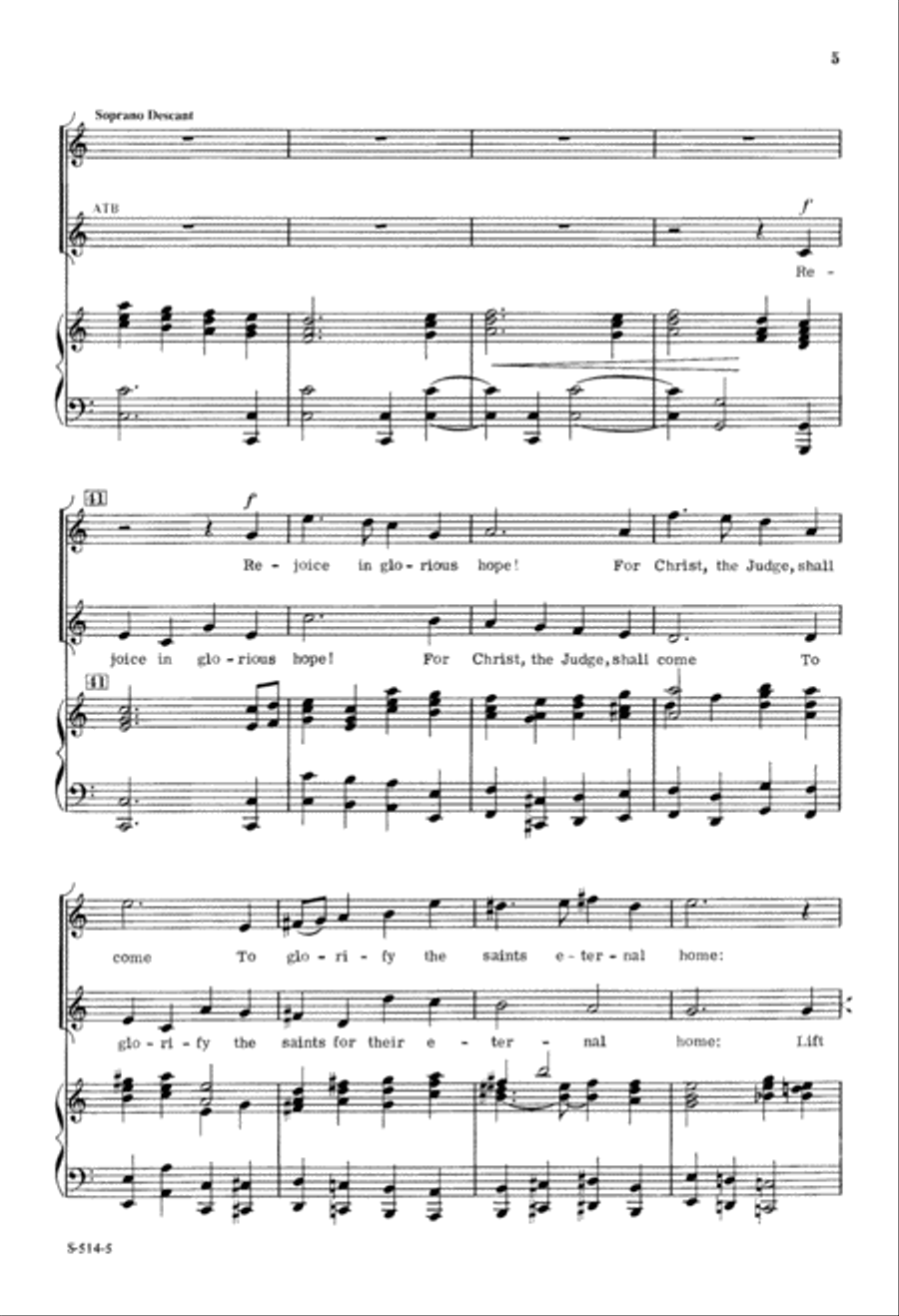 Rejoice! The Lord is King 4-Part scores gallery preview page 6