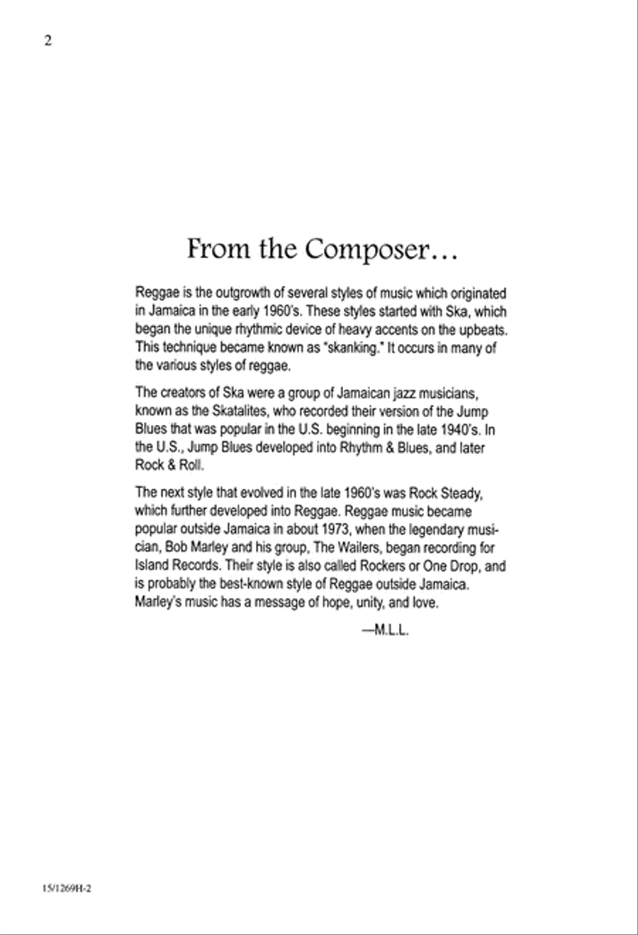 Rhythm of the Reggae Rhythm of the Reggae 3-Part scores gallery preview page 3